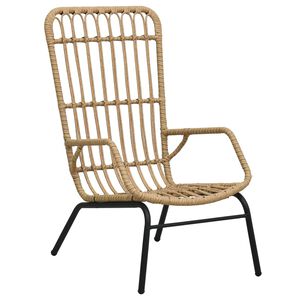 vidaXL Chaise de jardin R&eacute;sine tress&eacute;e Marron clair