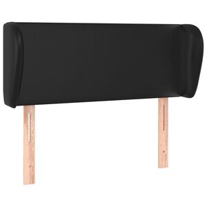 vidaXL T&ecirc;te de lit avec oreilles Noir 83x23x78/88 cm Similicuir