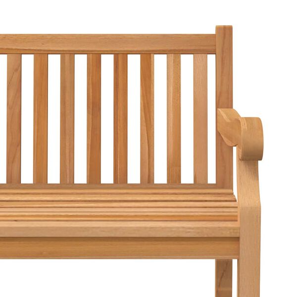 Banc De Jardin 2 Places En Teck Massif 120cm - Style Elba - Assise 45cm - Montage Facile