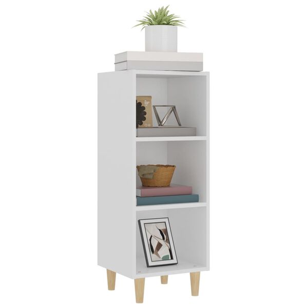 vidaXL Buffet Blanc 34,5x32,5x90 cm Bois d'ingénierie