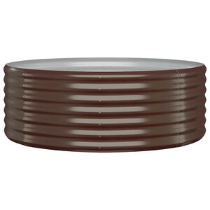 vidaXL Lit sur&eacute;lev&eacute; de jardin Acier galvanis&eacute; marron