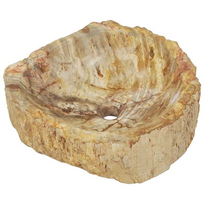 vidaXL Évier 45x35x15 cm Pierre fossile Crème