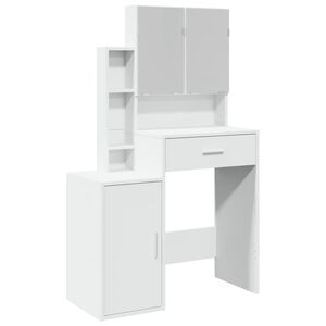 vidaXL Coiffeuse avec armoire blanc 80x35x132 cm