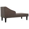 vidaXL Chaise longue avec traversin taupe tissu
