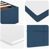 vidaXL Cadre de lit ottoman avec matelas bleu 120x190 cm tissu