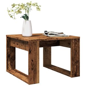 vidaXL Table d'appoint vieux bois 50x50x35 cm bois d'ing&eacute;nierie