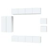 vidaXL Ensemble de meubles TV 8 pcs Blanc Bois d'ing&eacute;nierie