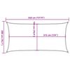 vidaXL Voile d'ombrage 160 g/m&sup2; Blanc 2x3,5 m PEHD