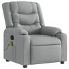 vidaXL Fauteuil de massage inclinable électrique gris clair tissu