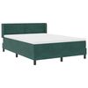 vidaXL Lit &agrave; ressorts avec matelas Vert fonc&eacute; 200 x 160 cm Velours