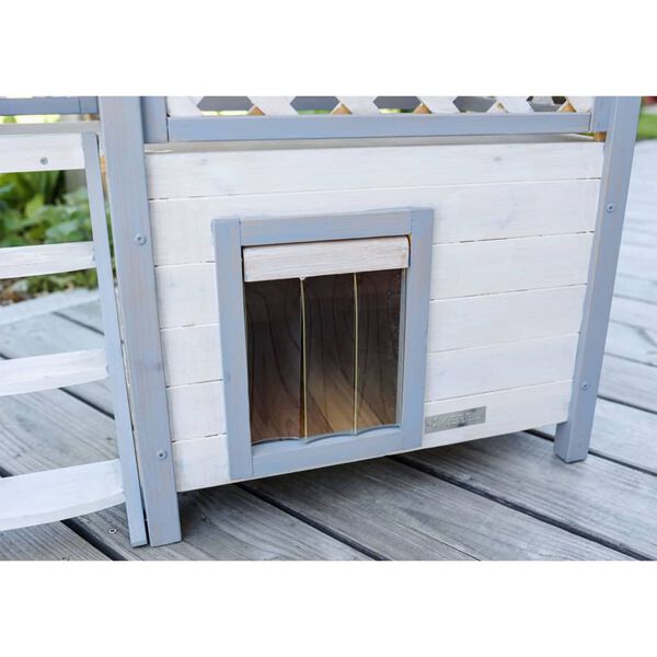 Kerbl Maison pour chats Lodge Ontario 77x50x73 cm Gris clair