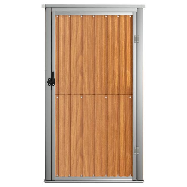 vidaXL Abri &agrave; outils de jardin marron 88x89x161 cm acier galvanis&eacute;