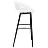 vidaXL Chaises de bar lot de 4 blanc