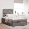 VidaXL Cadre de lit ottoman avec matelas taupe 120x190 cm tissu
