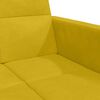 vidaXL Canap&eacute;-lit &agrave; 2 places avec repose-pied jaune velours