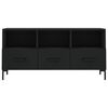 vidaXL Meuble TV noir 102x36x50 cm bois d'ingénierie