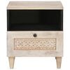 vidaXL Cabinet de chevet Beige 40 x 33 x 46 cm Bois d'acacia massif