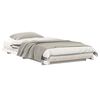 vidaXL Cadre de lit surélevé Blanc 75 x 190 cm Bois massif en pin