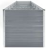 vidaXL Lit sur&eacute;lev&eacute; de jardin Acier galvanis&eacute; 480x80x77 cm Gris