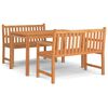 vidaXL Ensemble &agrave; manger de jardin 3 pcs Bois de teck massif