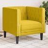 vidaXL Fauteuil Chesterfield jaune velours