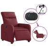 vidaXL Fauteuil inclinable électrique Rouge bordeaux Tissu