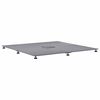 vidaXL Pied de parasol Aspect bois gris fonc&eacute; 100 x 100 x 4 cm Acier