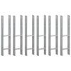 vidaXL Piquets de cl&ocirc;ture 6 pcs Argent&eacute; 12x6x60 cm Acier galvanis&eacute;