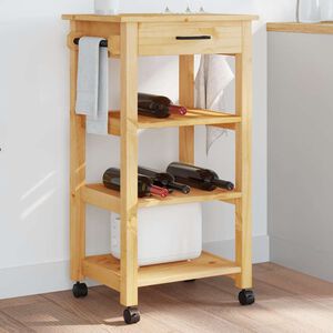 vidaXL Chariot de cuisine MONZA 48x40x88,5 cm bois massif de pin