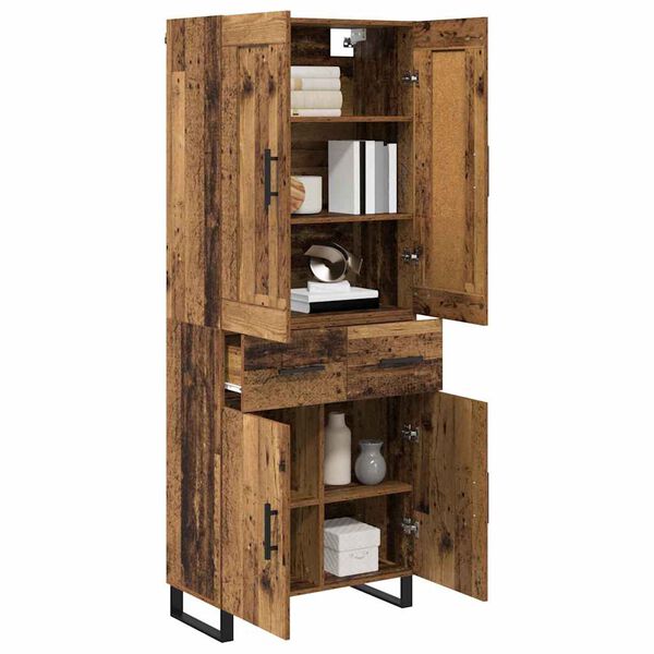 vidaXL Haut Armoire Bois ancien 69,5 x 34 x 180 cm Bois d'ing&eacute;nierie