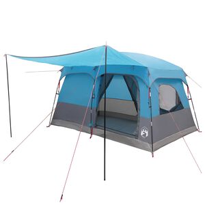 vidaXL Tente familiale avec toit Bleu 380 x 260 x 190 cm Polyester