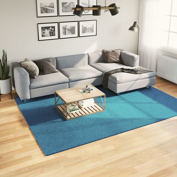 vidaXL Tapis OVIEDO &agrave; poils courts turquoise 200x280 cm