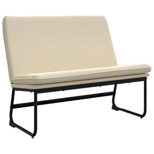 vidaXL Banc Cr&egrave;me 100x75x76 cm Tissu