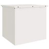 vidaXL Bo&icirc;te de Rangement Ext&eacute;rieure Blanc 55 x 50,5 x 50 cm Acier