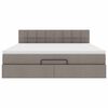 VidaXL Cadre de lit ottoman avec matelas taupe 160x200 cm tissu