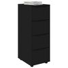vidaXL Armoire de rangement Noir 40 x 48 x 105 cm Bois d'ingénierie
