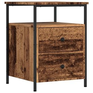 vidaXL Table de chevet vieux bois 44x45x60 cm bois d'ing&eacute;nierie
