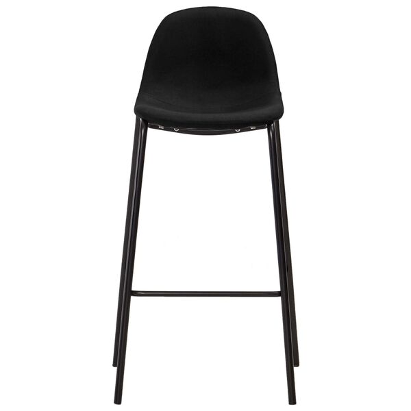 vidaXL Chaises de bar lot de 2 noir tissu
