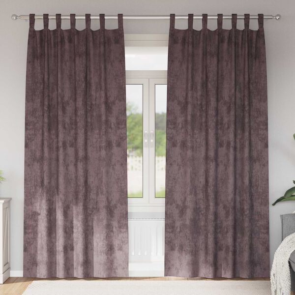 vidaXL Rideaux en velours 2 pcs Marron 225 x 140 cm Velours