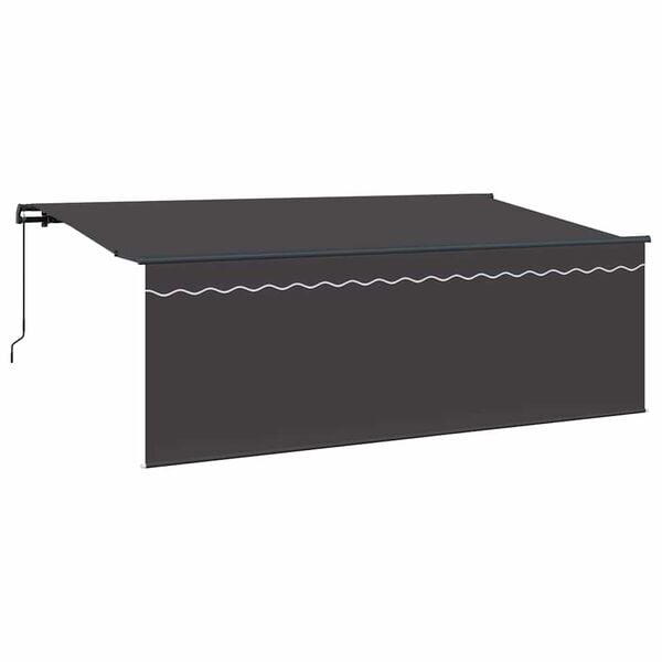 vidaXL Auvent R&eacute;tractable Anthracite 350 x 200 cm tissu
