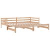 vidaXL Lit de jour et lit gigogne sans matelas 90x200 cm bois massif