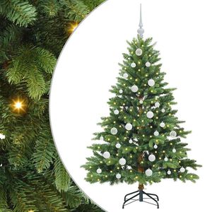 vidaXL Sapin de No&euml;l artificiel avec 150 LED Vert 150 cm PE et PVC