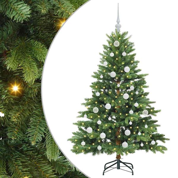 vidaXL Sapin de No&euml;l artificiel avec 150 LED Vert 150 cm PE et PVC