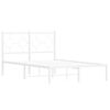 vidaXL Cadre de lit métal sans matelas et tête de lit blanc 120x190 cm