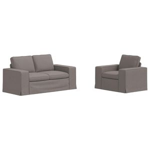 vidaXL Canap&eacute; 2 pcs Taupe