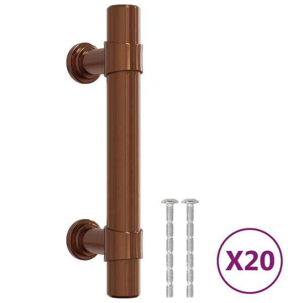 vidaXL Poign&eacute;es d'armoire 20 pcs bronze 64 mm acier inoxydable