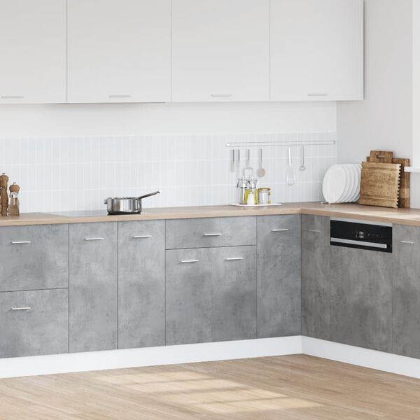 vidaXL Armoire &agrave; tiroirs "Lyon" Gris b&eacute;ton 60 x 46 x 81,5 cm Bois d'ing&eacute;nierie