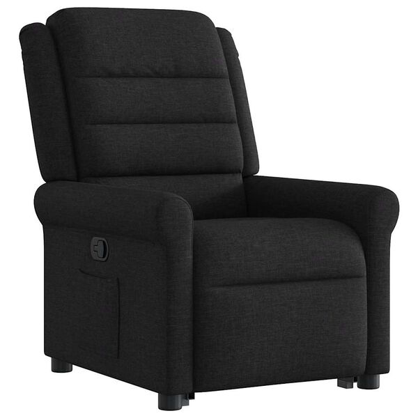 vidaXL Fauteuil inclinable noir tissu