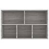 vidaXL Bibliothèque/Buffet sonoma gris 50x25x80 cm bois d'ingénierie