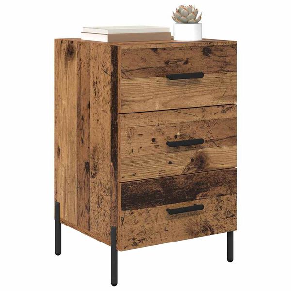 vidaXL Cabinet de chevet Bois ancien 40 x 40 x 66 cm Bois d'ingénierie